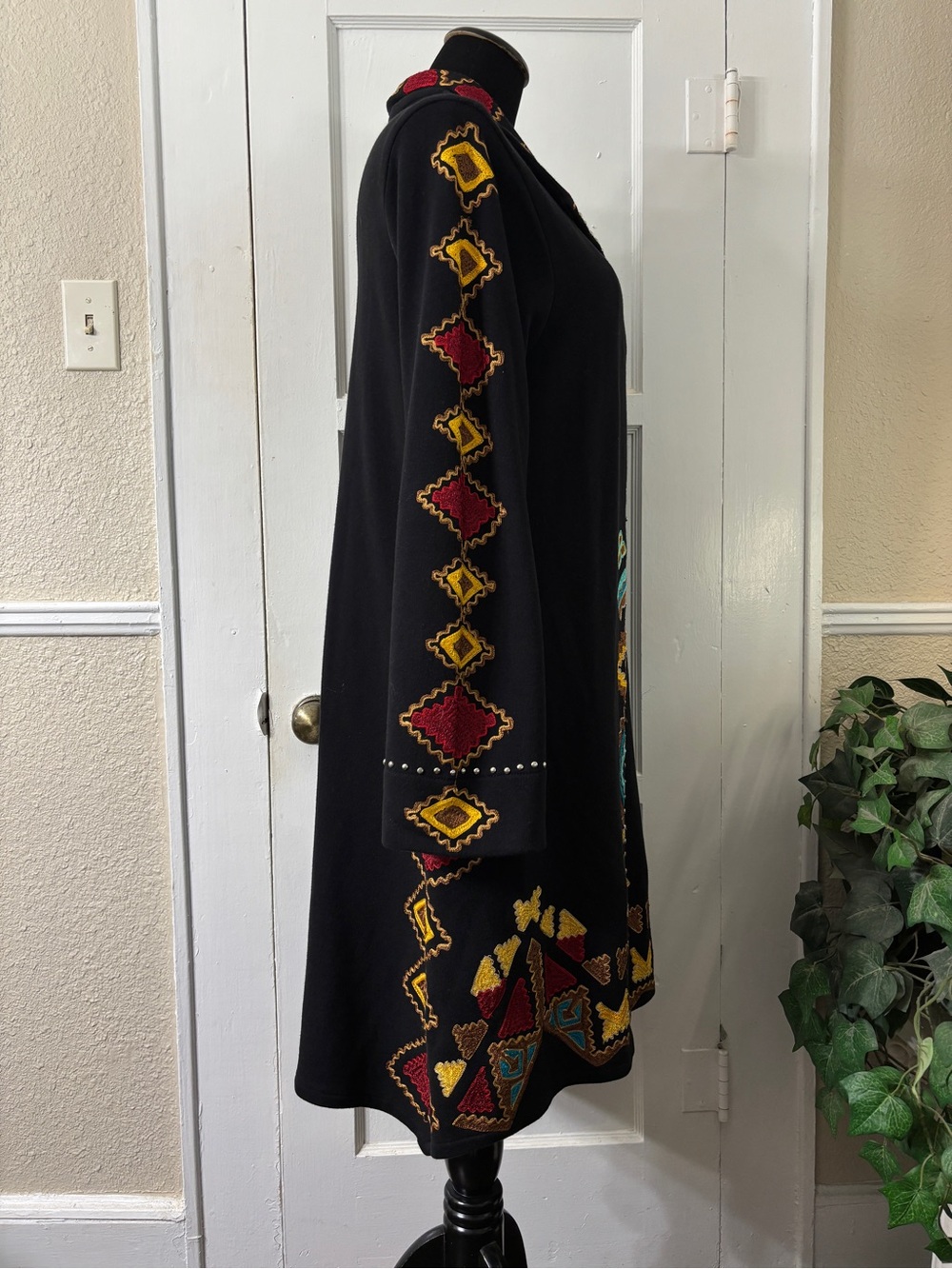 Vintage Collection Wildfire Embroidered Duster Sweater Cardigan - Picture 8 of 16